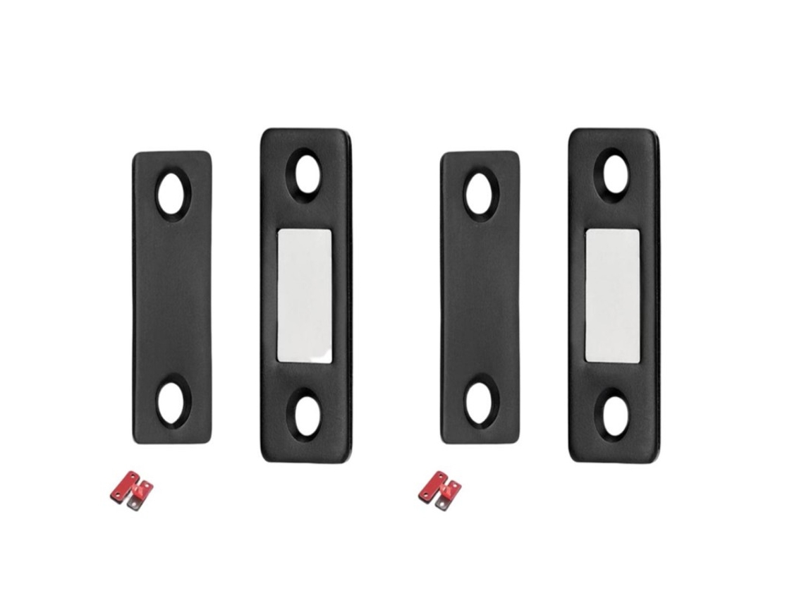 Pack de 2 Cerraduras magnéticas invisibles de acero inoxidable para puertas. Negro