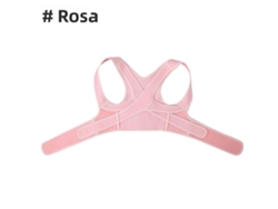 (rosa M) Corrector De Postura Ajustable Almohadilla De Soporte De Espalda Transpirable