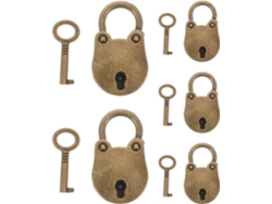Candados 5 Vintage Llave Joyero, Diario Equipaje, Mini