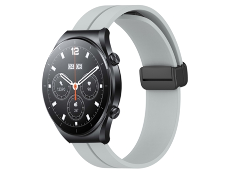 Correa de reloj inteligente para Xiaomi MI Watch S1 Pro 22 mm Correa de reloj de silicona con cierre magnético de color sólido (gris)