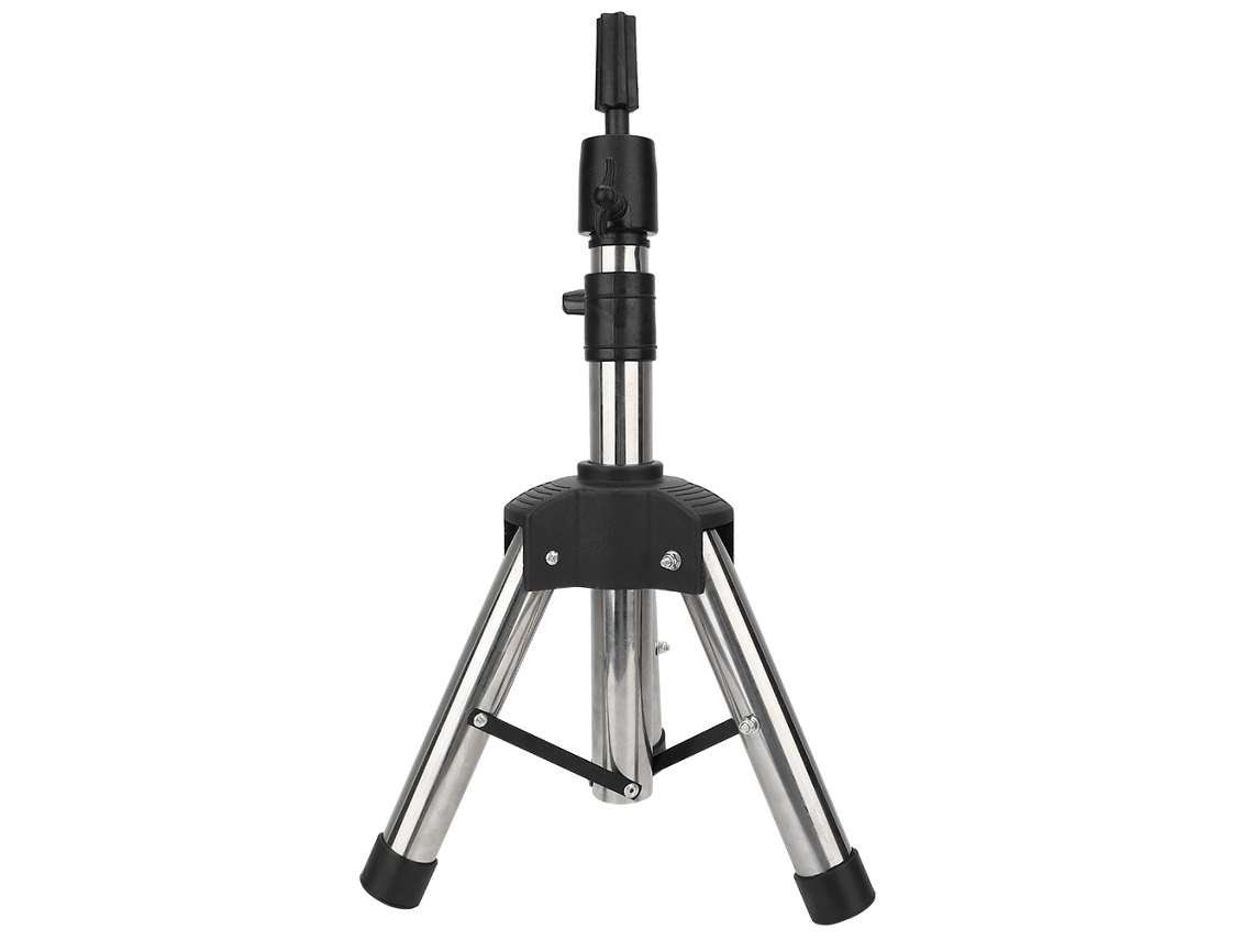 Soporte De Peluca Ajustable De Acero Inoxidable Con Tripode Para Peluquería Y Maniquí De Cabeza
