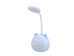 2026-lámpara De Escritorio Led Cuidado De Ojos Recargable Usb Regulable Temperatura Color Luz Lectura Azul Cerdito