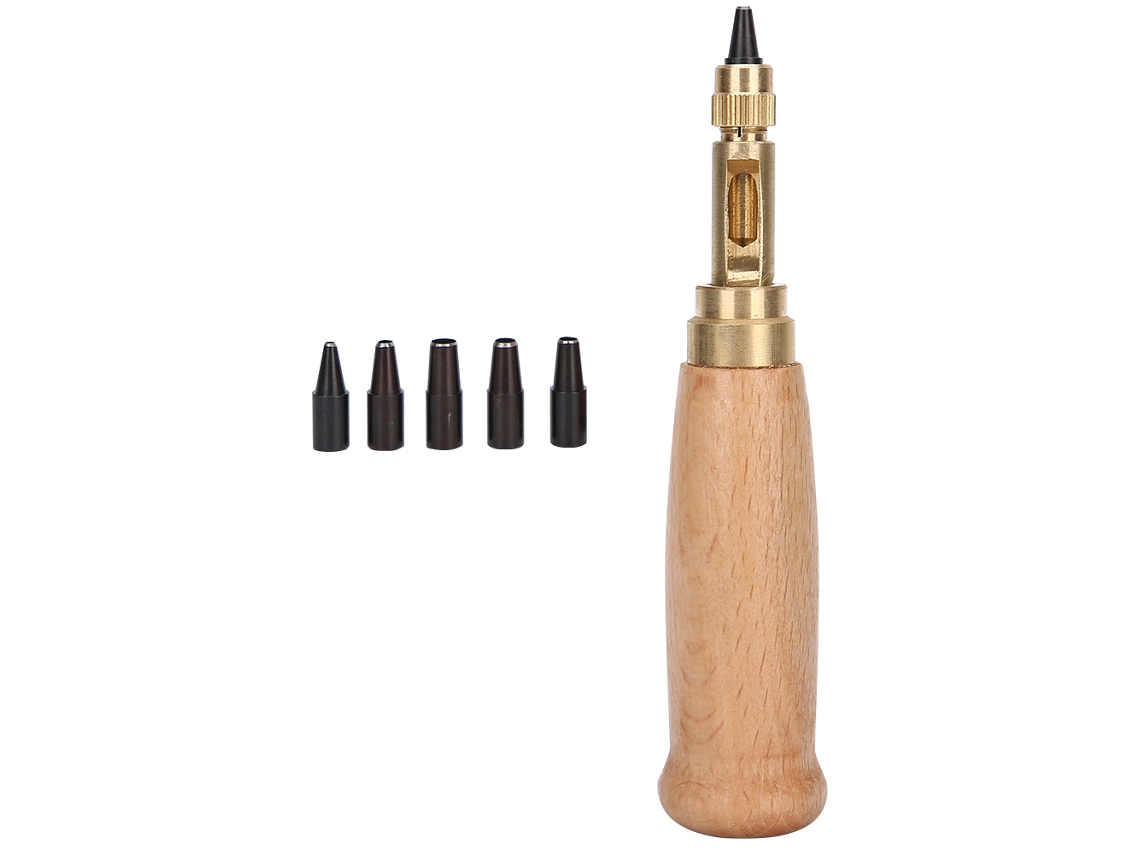 Perforadora De Cuero Portátil Con Mango Antideslizante, Herramienta Para Perforar Cinturones Y Objetos De Acero.