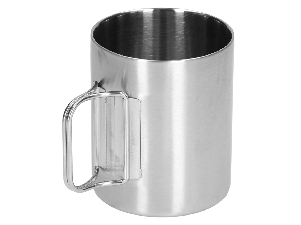 Taza De Acero Inoxidable 304 Resistente A La Corrosión Con Asa Plegable, Ideal Para Café Y Acampada.
