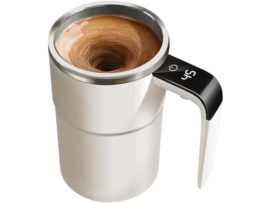 Lector De Temperatura Para Tazas De Café Automático Inteligente Con Automezclado, Recargable Por Usb (blanco)