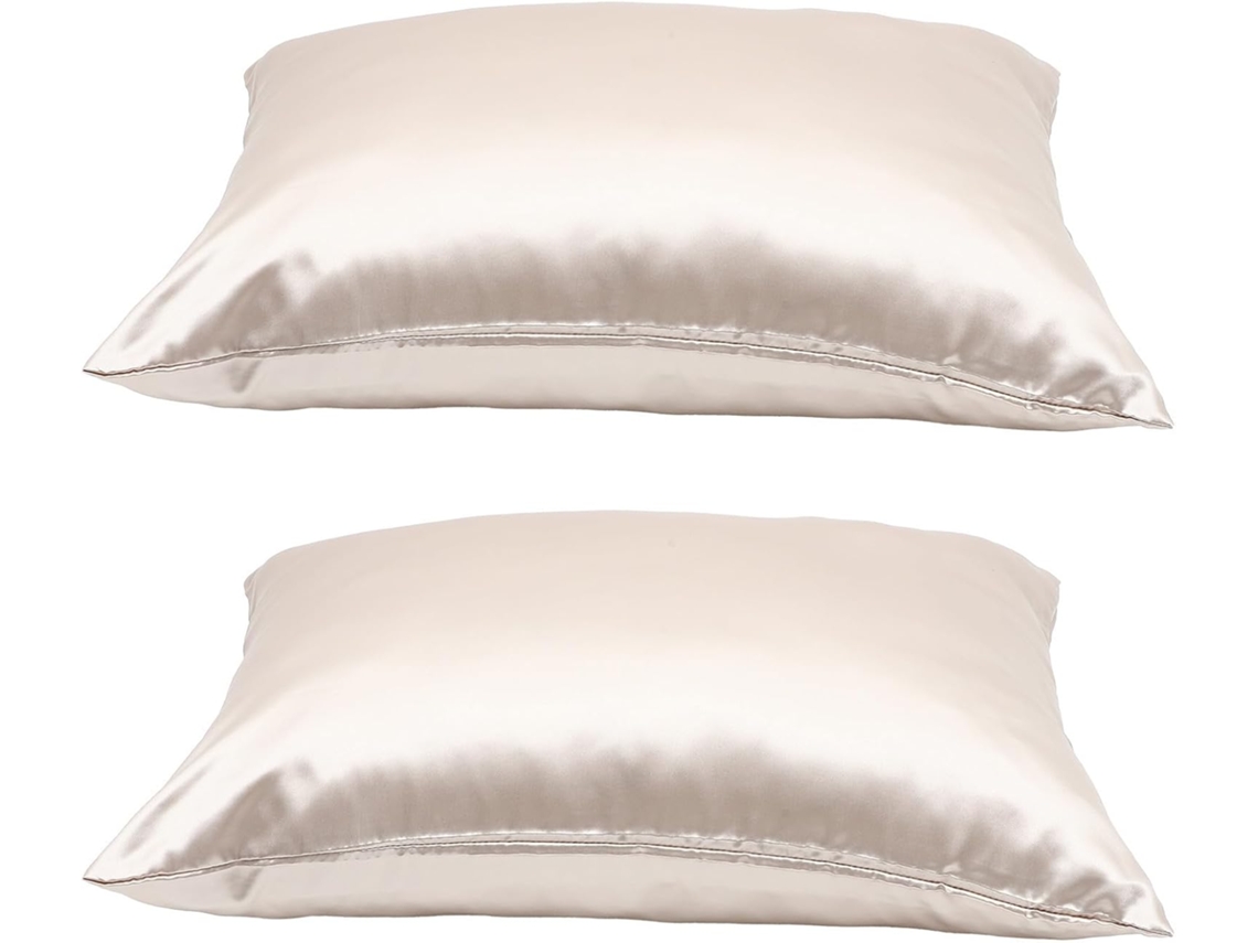 Juego De 2 Fundas De Almohada Refrescantes De Poliéster, 51 X 74 Cm, Color Beige Camel.