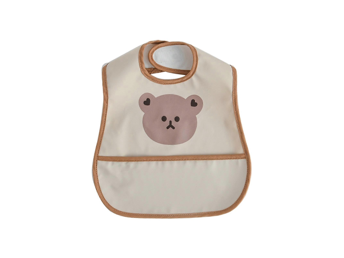 Babero de PU ligero y duradero para bebés, delantal de alimentación impermeable, bolsillo, paños para eructar para comidas y manualidades, lateral de