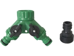Conector en Y para boquilla de riego de jardín, rosca interna y externa de 3/4 de pulgada, acoplamiento rápido, S/MARK