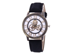 Reloj De Pulsera Unisex De Cuarzo Con Correa De Denim Zhoulianfa (negro)