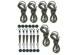 Aparejo de tubo prearmado para helicóptero, aparejos para carpas, eslabón giratorio de ojo grande, accesorios para pesca al aire libre