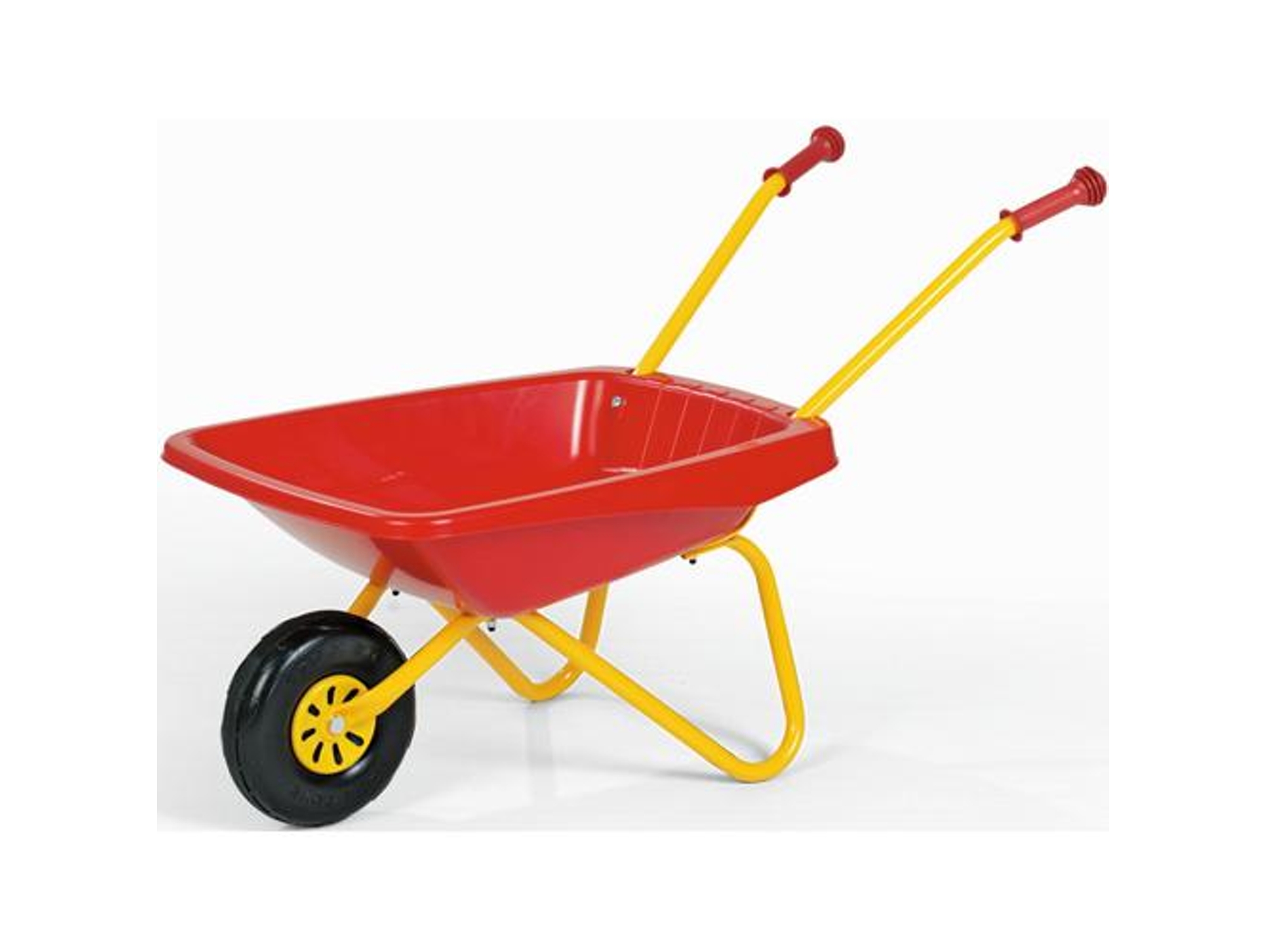 Carrito de Mano ROLLYTOYS con Cubo de Plástico Amarillo y Rojo