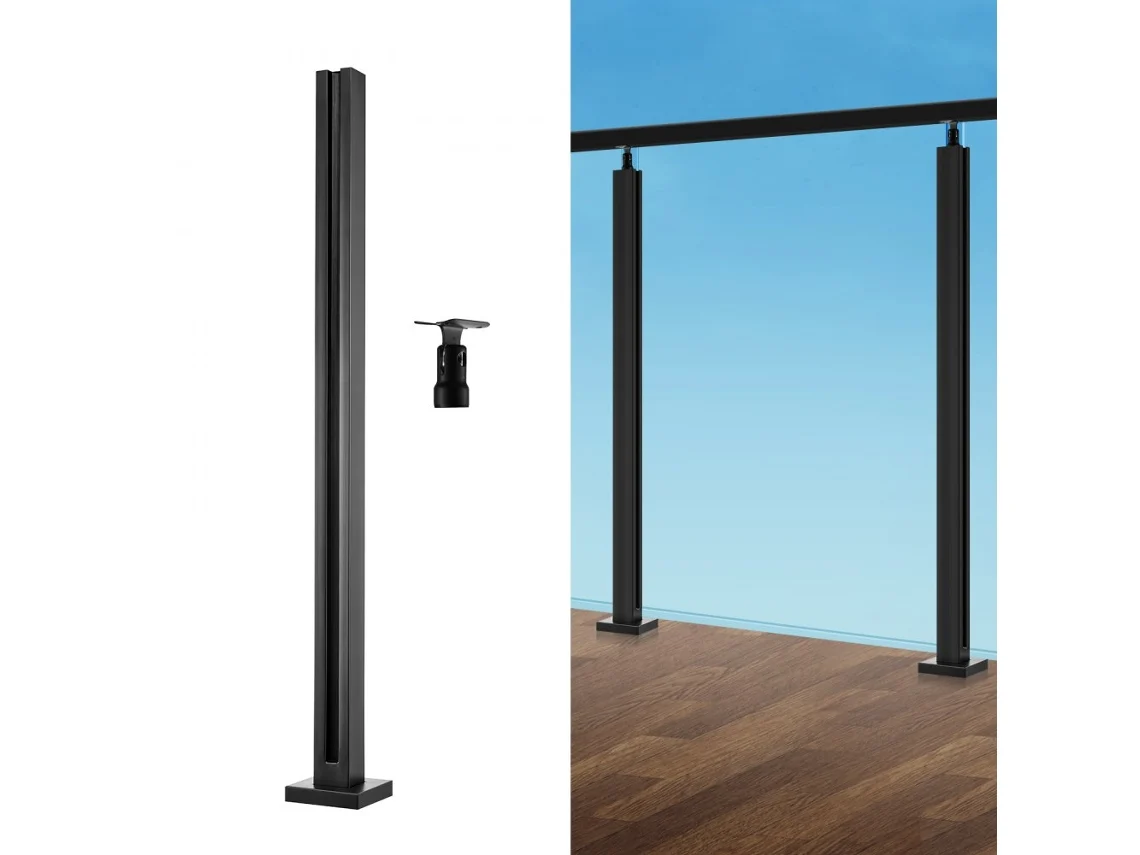 Juego de fijación y soporte de vidrio de acero inoxidable Sus304 para balcones y jardines Tekmaquinas