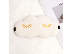 Antifaz Nocturno 3d Con Diseño De Nube Y Pestañas Color Beige Dorado*
