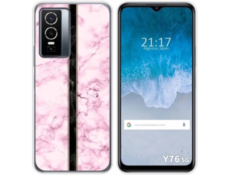 Carcasa para Vivo Y76 5G TUMUNDOSMARTPHONE Dibujos Mármol 04 Multicolor
