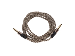Cabo De Substituição Para Fones De Ouvido 3.5mm Prata Placado Trançado 1.2m Para Smartphone Mp3 Tablet