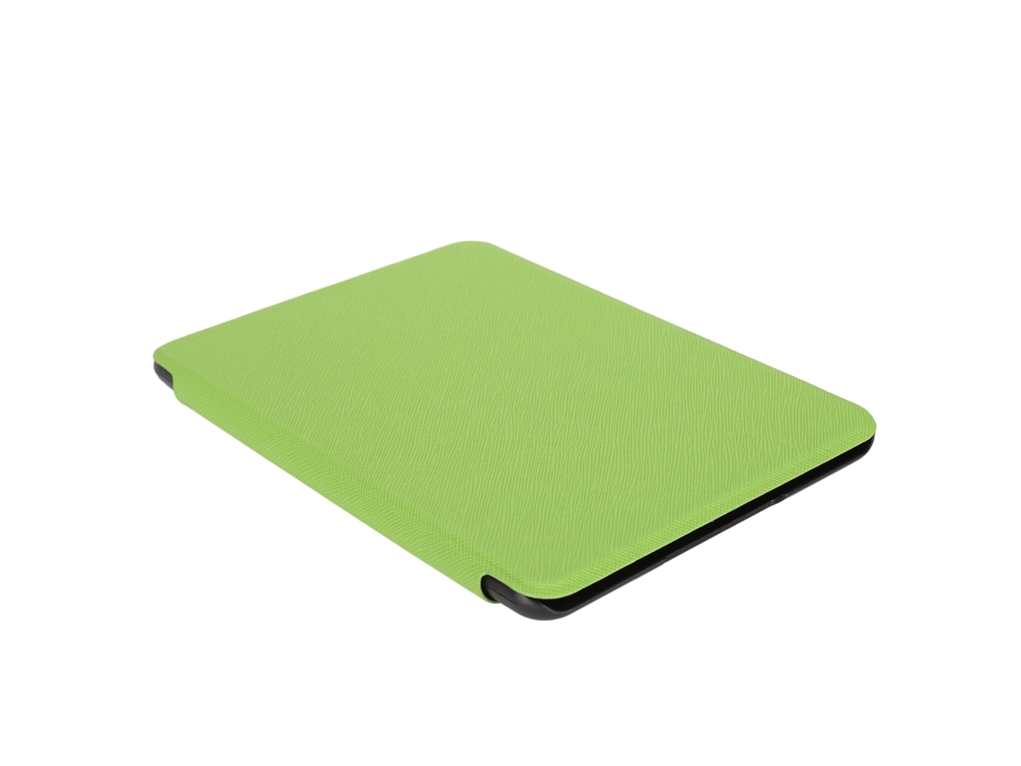 Funda de piel sintética con estampado cruzado para Kindle Paperwhite (4.ª generación, 2018), color verde claro y dorado