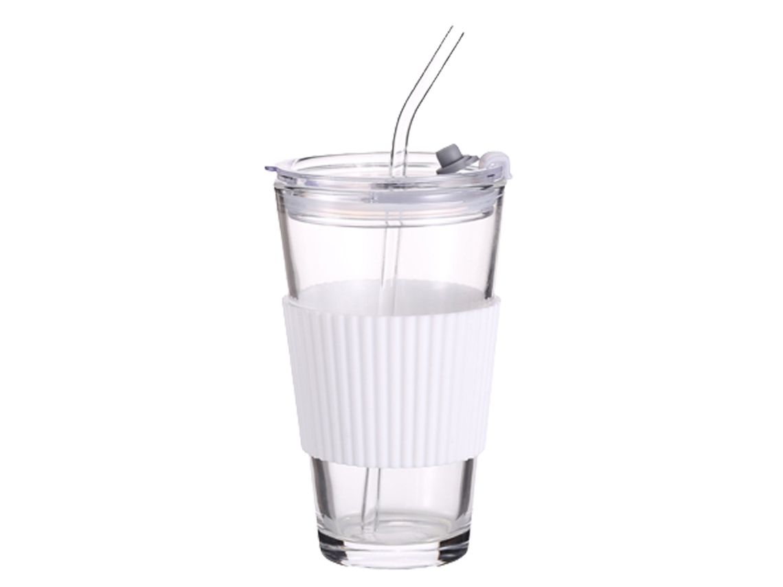 Termo deportivo de acero inoxidable de 500 ml con tapa de madera, taza portátil con asa Kofihety