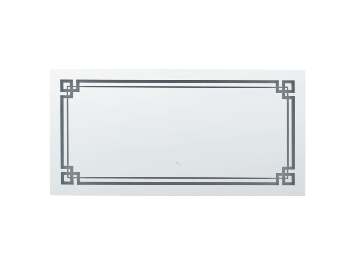 Espejo de baño BELIANI Avranches de Vidrio Plateado 120x4x60