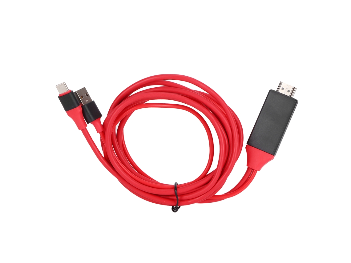 Cable Adaptador Convertidor Usb-c A Hdmi 4k 30hz Para Portátil, Teléfono Y Pantalla (2 M)