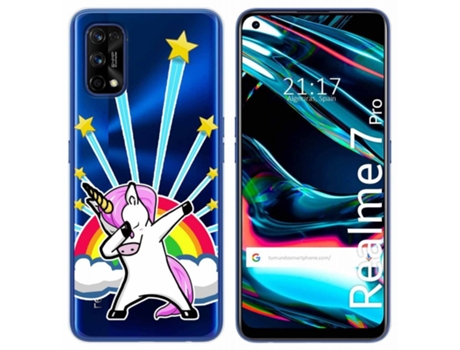 Carcasa Realme 7 Pro TUMUNDOSMARTPHONE Dibujos Transparente Multicolor