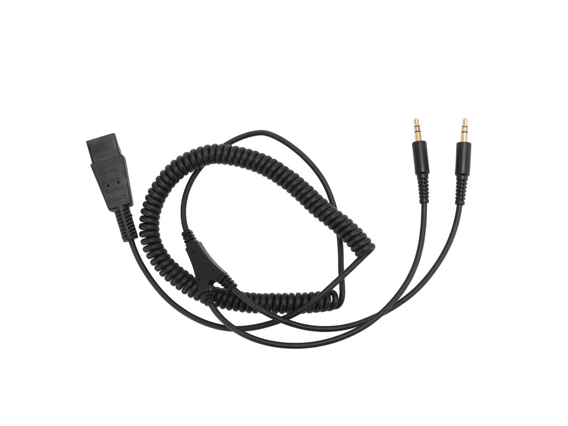 Cable Adaptador Doble Qd A 3,5 Mm Para Auriculares Y Tarjeta De Sonido Plantronics Para Pc
