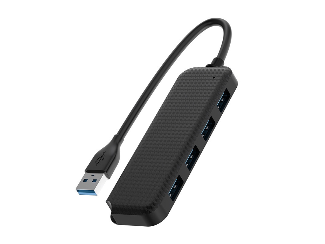 Estación de fondeo YIZHOOD para computadora portátil Transmisión de alta velocidad Transferencia de datos de alta velocidad Usb3.0 Hub 4 en 1 para computadora portátil negro