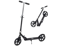 Patinete Plegable Infantil, Edades 7-14, Manillar Ajustable, Freno, Negro, 88x37x75-100