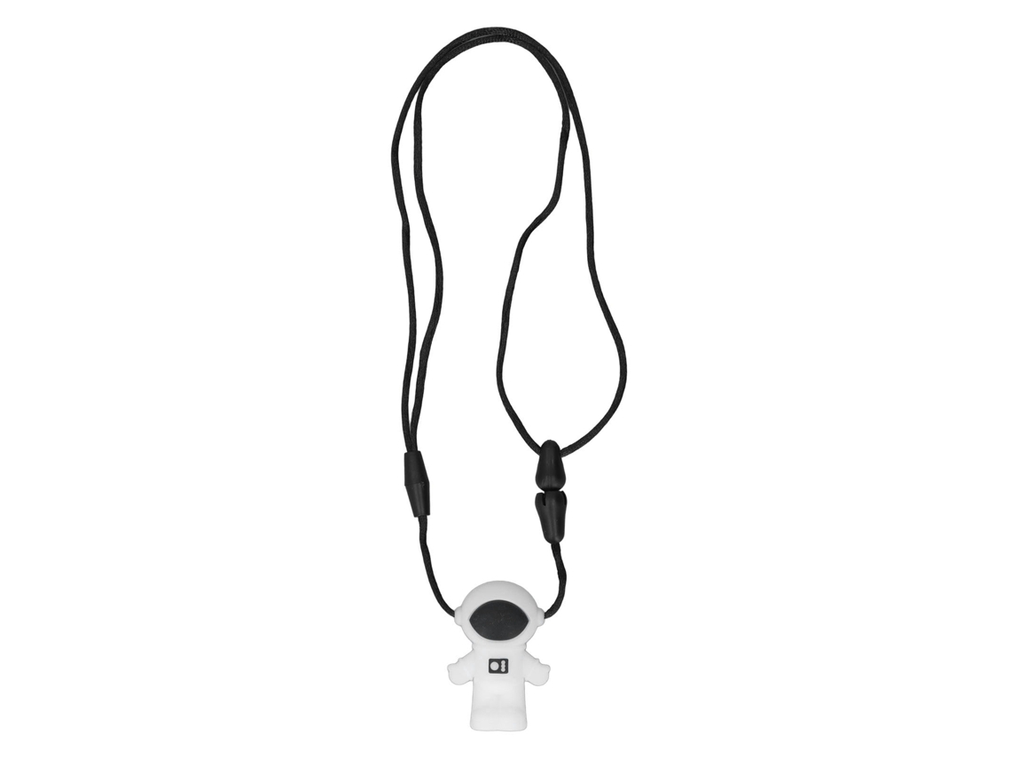 Colgante Para La Dentición Del Bebé En Silicona Con Forma De Astronauta, Collar Masticable Blanco Para Bebés Y Niños.