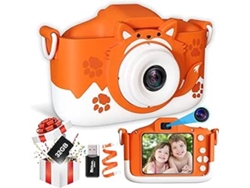 Cámara para niños 1080p HD con selfies, video 2.0, a prueba de golpes, 32 GB, juguete para niños, regalo para 3, 4, 5, 6, 7, 8 y 9 años