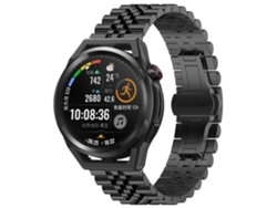 Brazalete de acero inoxidable con diseño de media luna para Huawei Watch GT Runner Five Bull + Herramienta para quitar el brazalete