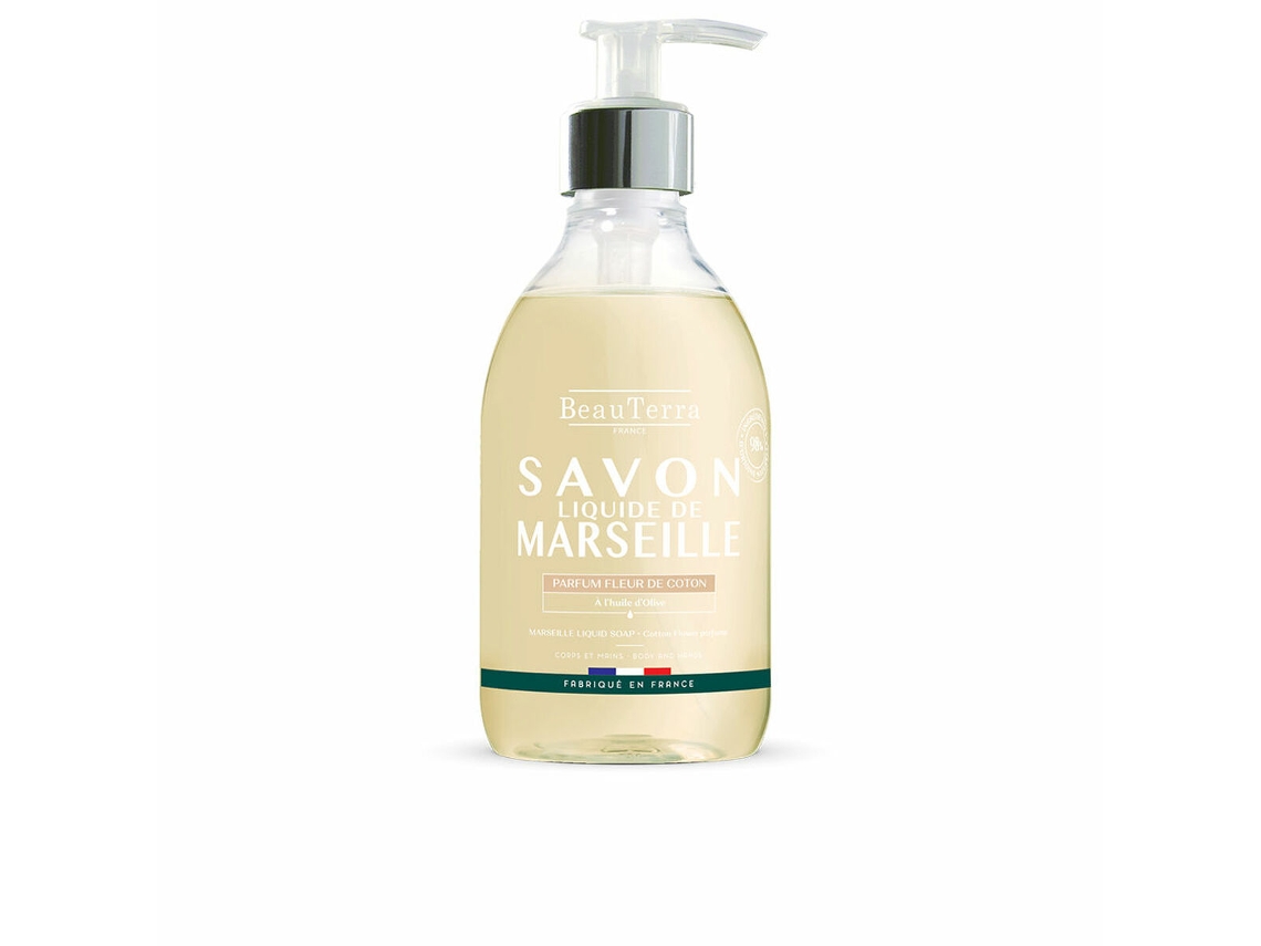 Jabón Líquido Beauterra Savon de Marseille Flor de algodón 300 ml