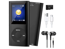 2026-reproductor De Mp3 Con Bluetooth 5.0, Tarjeta Tf De 32gb, Radio Fm, Auriculares Y Sonido Hi-fi Portátil
