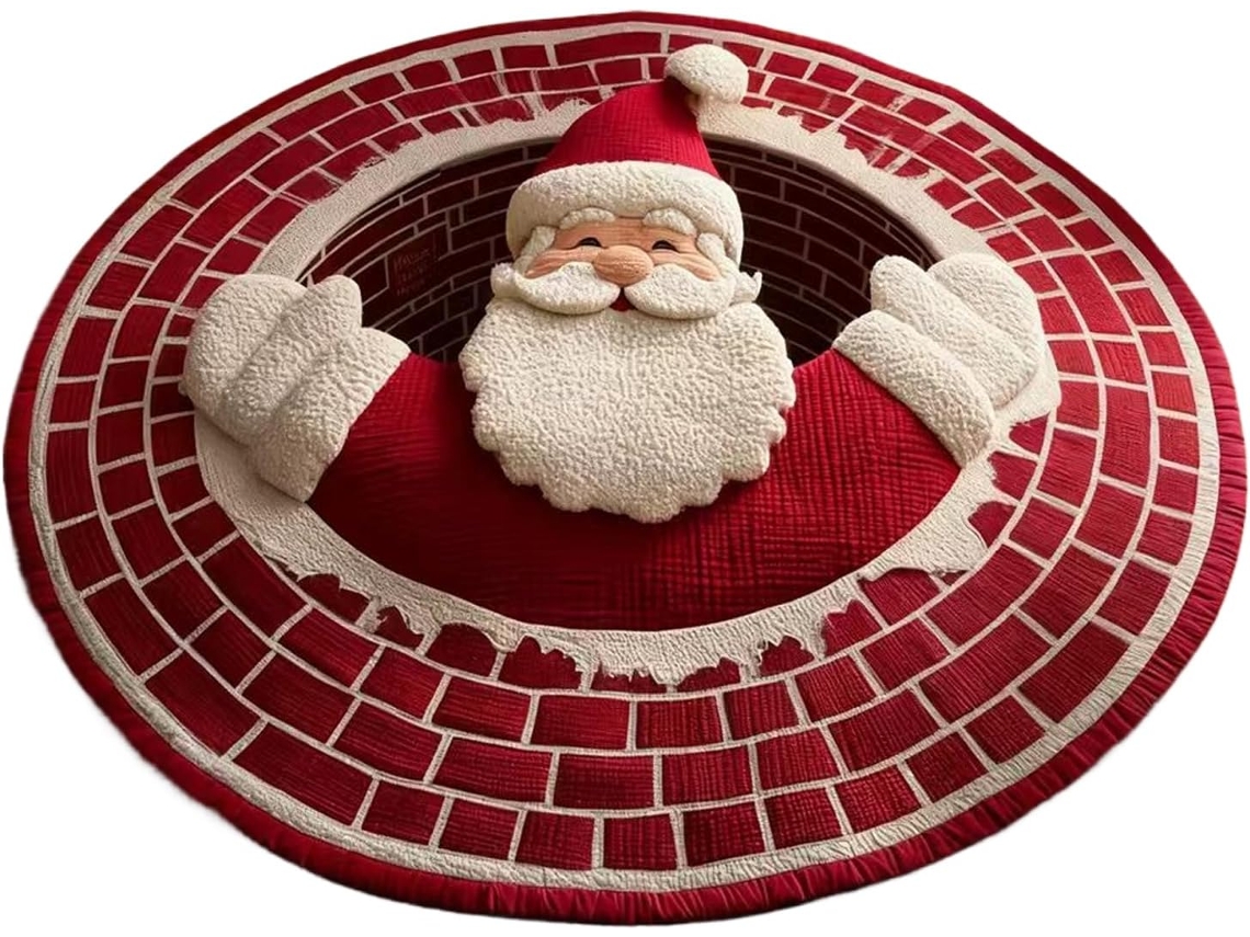 Felpudo Navideño Decorativo, Antideslizante Y Duradero | Alfombra Con Efecto 3d Para Exteriores