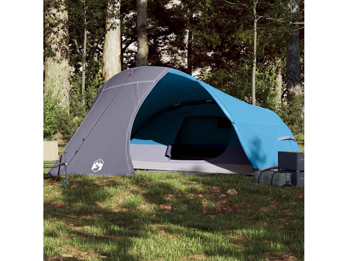 Tienda De Campaña Iglú Para 4 Personas Impermeable Azul