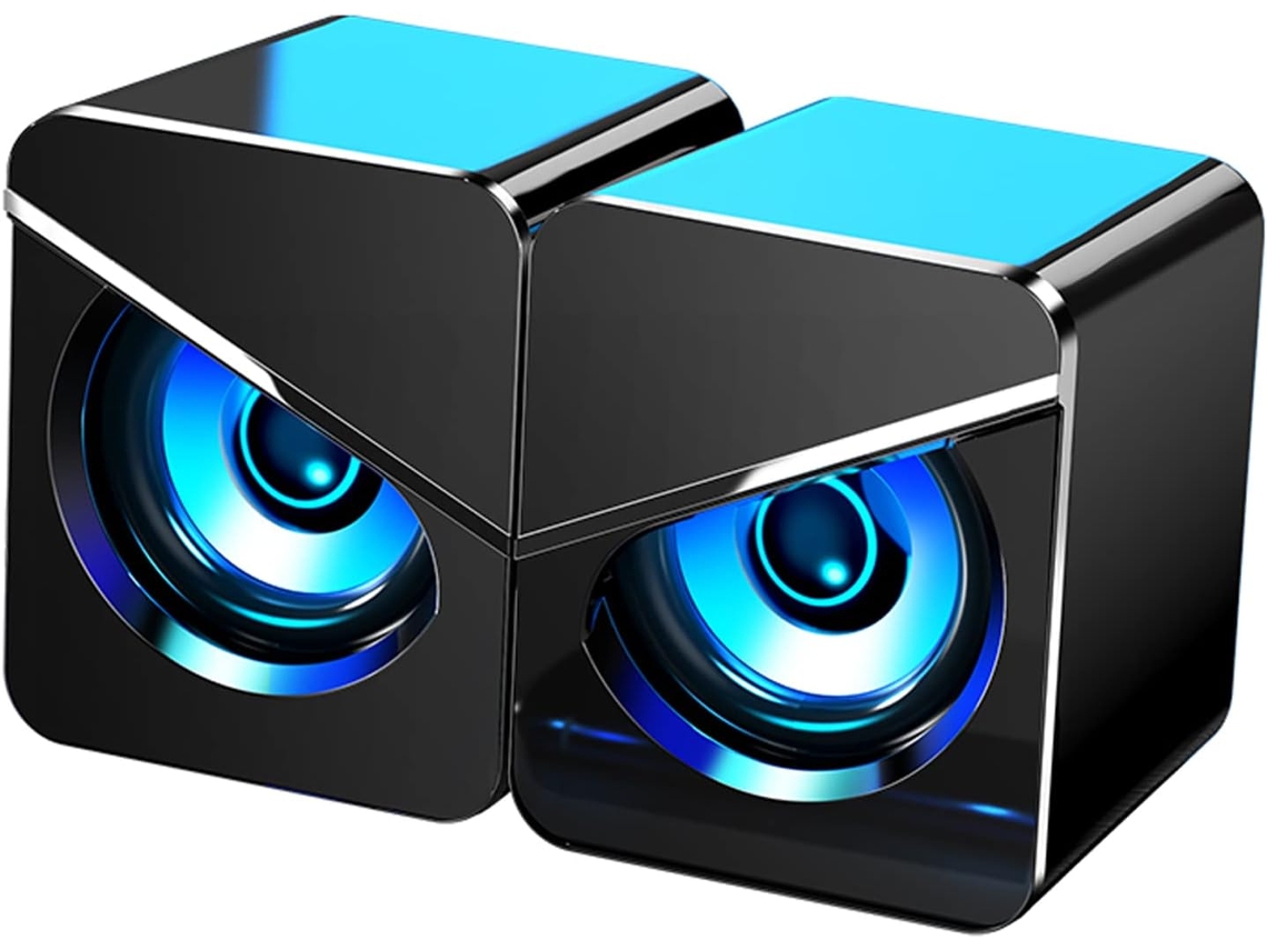 Caixa de Som para Computador Versão Atualizada Som 4D Estéreo Efeitos de Luz 