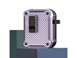 Estuche protector de fibra de carbono GIECY para auriculares con interruptor magnético automático
