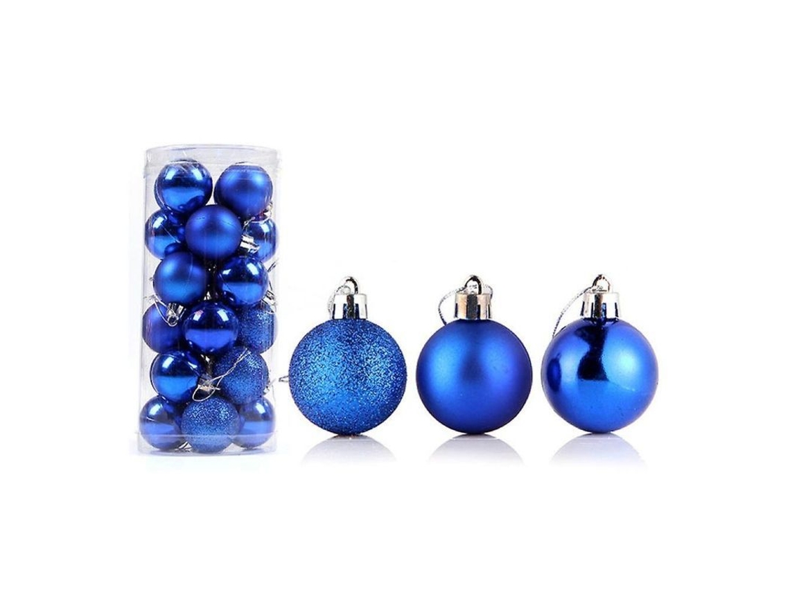 2026-24 Adornos Navideños De Plástico Reutilizables Para Árbol De Navidad Decoración Hogar 4-8cm 8 Cm Azul Real