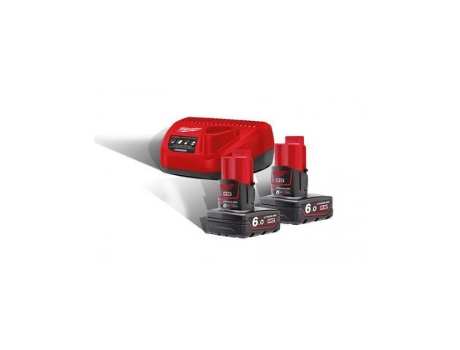 Kit Batería 2X12V - 6,0Ah + Cargador C12C M12Nrg-602 MILWAUKEE