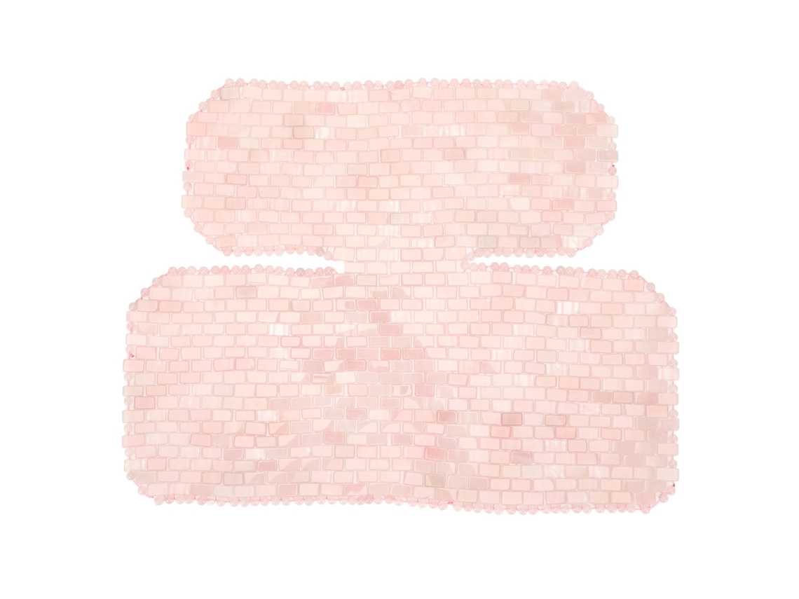 Masajeador de cuello de cuarzo rosa: alivia el estrés y reduce la fatiga.