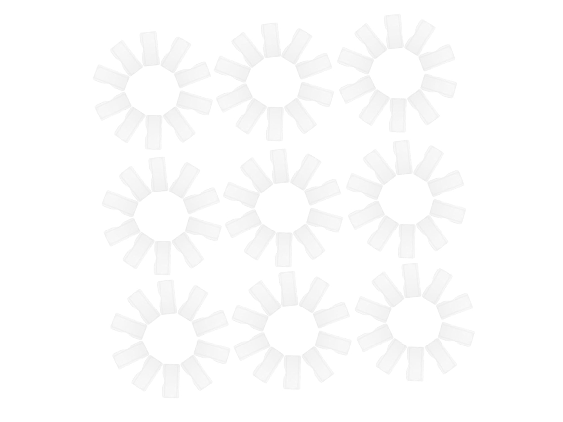Juego de 100 pinzas de plástico para guardar portaobjetos de microscopio.