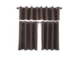 Cortinas opacas Baok de 52x36 pulgadas, gris oscuro, lavables, para dormitorio, cortinas opacas para ventana.