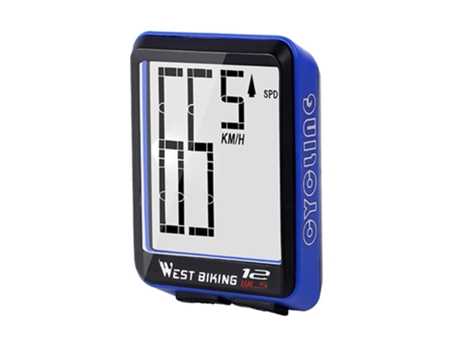 Computadora para bicicleta con pantalla clara Azul