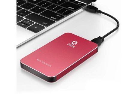 Disco Duro Externo Móvil SLOWMOOSE USB 3.0/ USB 2.0 (Rojo - 1 TB)