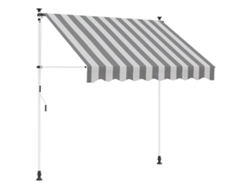 Vidaxl Toldo Retráctil Manual Antracita Y Blanco 400 Cm
