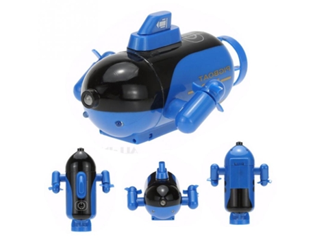 Radio Control Remoto Submarino Mini Modelo de Barco Potente Juguete de Agua Rc Azul