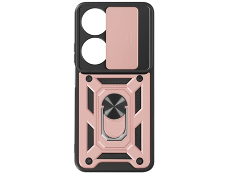 Funda AVIZAR Honor X7b/90 Smart cubierta para cámara, anillo soporte vídeo Rosa dorado