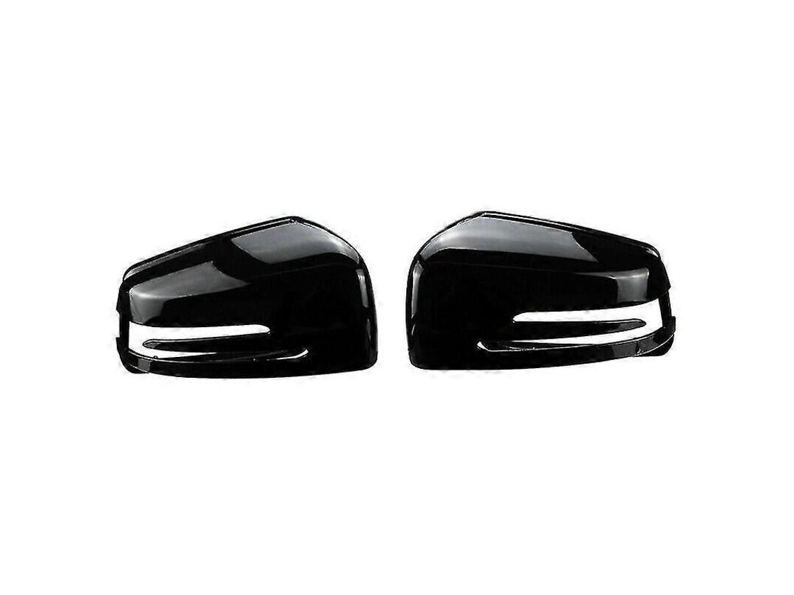 1 par de cubiertas para espejos retrovisores de puerta para CES Class W204 W212 W221 Cla Gla 2009-2013, color negro brillante