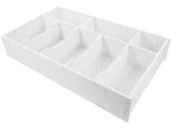Bandeja Para Monedas De Pvc Blanco Resistente Para Oficina Con Compartimentos Multifuncionales.