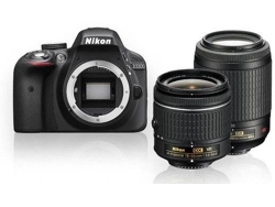 Kit Cámara Réflex NIKON D3300+ AF-P DX 18-55 VR + AF-S DX 55-200 VR II