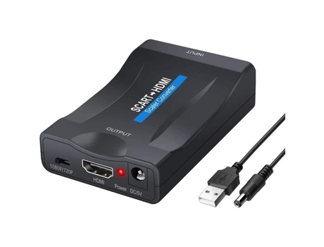 Adaptador convertidor de euroconector a hdmi Convertidor de euroconector a hdmi Adaptador de audio y vídeo HD 1080P para Ps4 Ps3 Bluray S 452